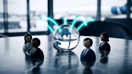 Global business network connecting diverse professionals worldwide - Powered by Adobe