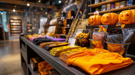 Advanced Halloween retail merchandising systems utilizing seasonal inventory management and customer experience optimization create immersive shopping environments for Halloween en