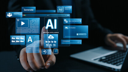 AI Assistant Brain Processor with LLM Technology, Big Data, Machine Learning, Generative AI for Business Support, Future Agentic AI Technology and Artificial Intelligence Prompt Engineering. Elide