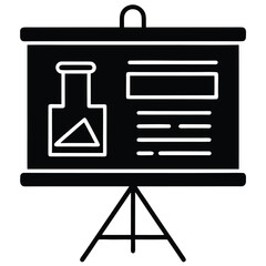 whiteboard  lab notes  vector icon on white backgr