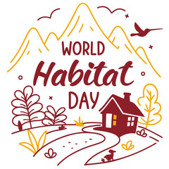 WORLD HABITAT DAY vector illustration