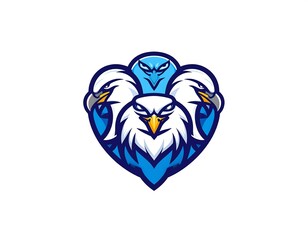 Three eagles in a circle, dynamic design