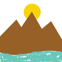 vector illustration of a mountains