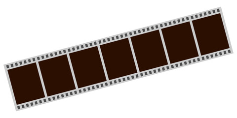 Fototapeta premium Blank Film Strip Vector Illustration Empty Movie Frame Cinematic Reel Template for Photography and Video Design