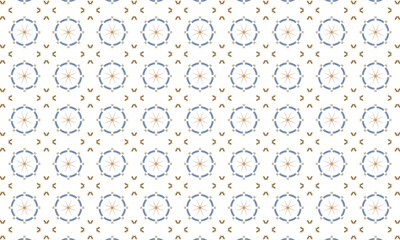 Abstract vector seamless pattern with pink floral circles for spring textile wallpaper design