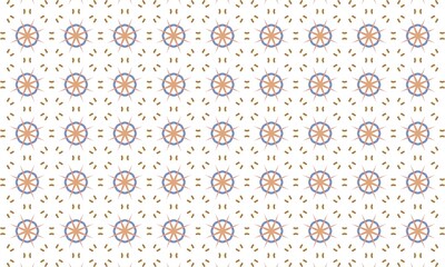 Retro vintage geometric circle seamless pattern vector illustration fabric design