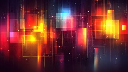 Abstract Digital Art Featuring Warm Color Palettes