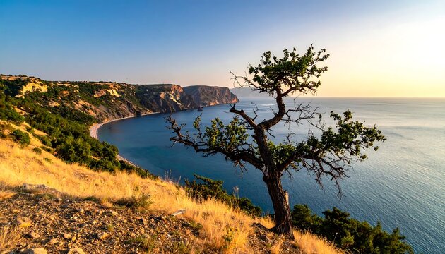 Coastal landscape at sunrise - Powered by Adobe