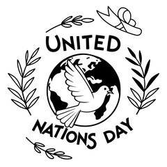 UNITED NATIONS DAY vector illustration