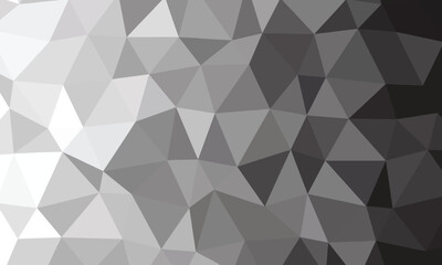 Vector art of abstract geometric background with triangles in grayscale tones