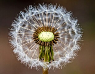 Close-up of a dandelion seed head