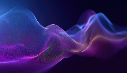 Abstract digital flow of vibrant colors