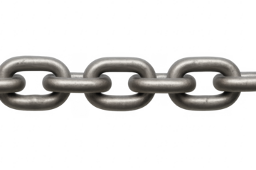 Metal chain links showing connection and strength concept