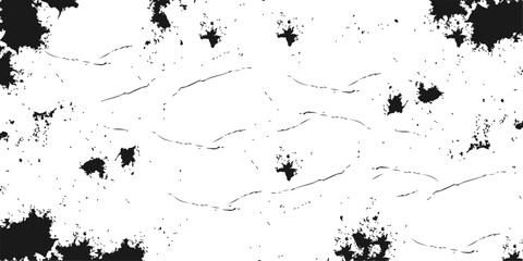 An abstract grunge ink splat texture creates a black paint splash design element for your next creative project