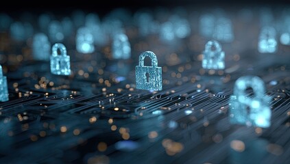 Digital locks on circuit board