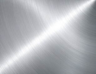 Polished metal surface with diagonal light reflections