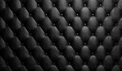 Obraz premium Black quilted leather background