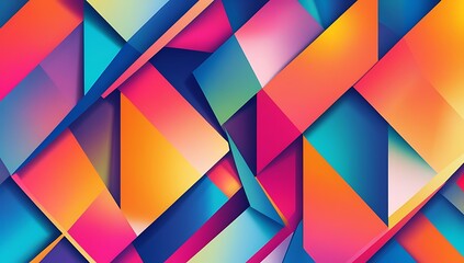 Abstract geometric background with vibrant color palette perfect for modern design concepts