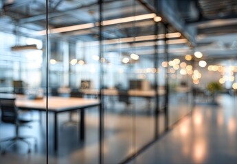 Blurred view of a modern office space