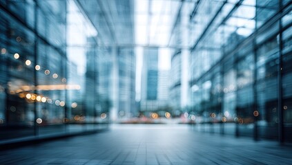 Fototapeta premium Blurry cityscape view of modern urban architecture