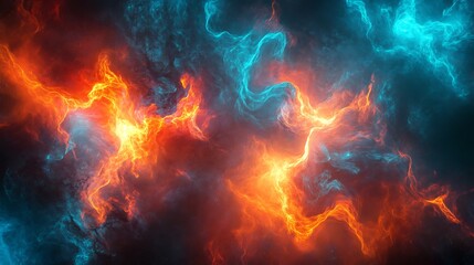 Futuristic electric storm artwork featuring vibrant neon light high resolution picture