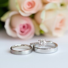 Wedding Rings and Roses, love , bands