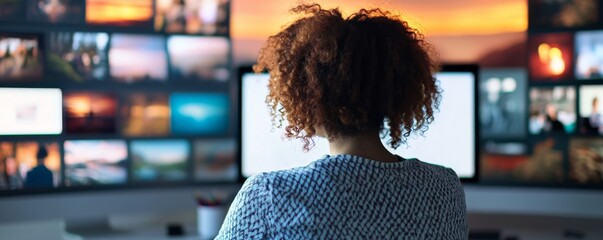 Woman Streaming Content, Media , Entertainment