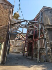 old ruined house in tbilisi city