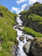 beautiful summer in caucassus mountain nature