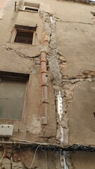 old ruined house in tbilisi city