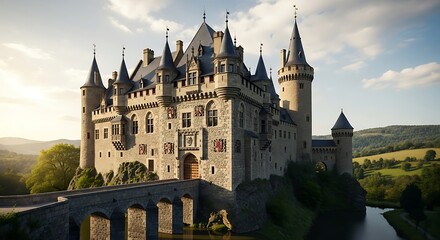 Fototapeta premium Medieval Castle View. (1)