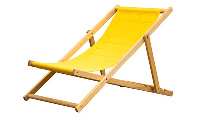 Sunny yellow folding beach chair