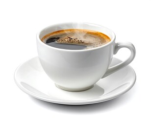 Fototapeta premium Delicate Espresso in a Pristine White Cup