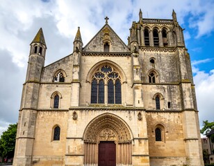 Fototapeta premium Ancient stone church facade