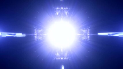 Abstract glowing purple energy sphere with radiating light beams and intricate geometric patterns, symbolizing power and cosmic energy 4k video - Powered by Adobe