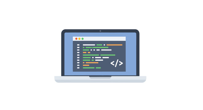 Modern Laptop Displaying Programming Code Editor Interface.