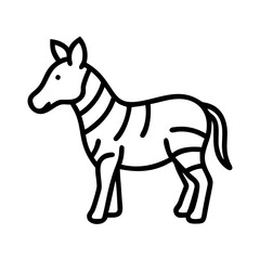 Isolated zebra illustration vector graphic design for safari animal lovers and wildlife art prints
