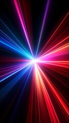 Abstract vibrant radiating lights