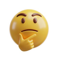 Fototapeta premium 3d thinking emoj