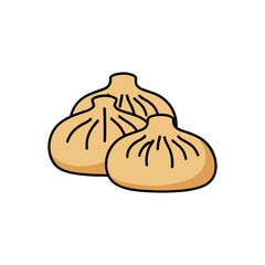 Momo icon logo flat vector design