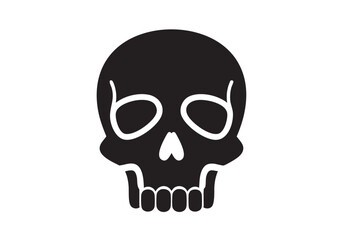 Spooky skull icon for Halloween designs and graphics with scary festive spirit