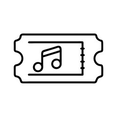 Get your concert ticket music event pass or festival entry with this musical note icon design