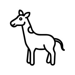Outline drawing of a horse vector illustration farm animal equine mammal pet equestrian design graphic