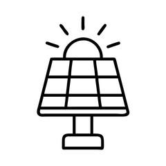 Solar panel energy concept illustration for renewable power generation and clean technology use case