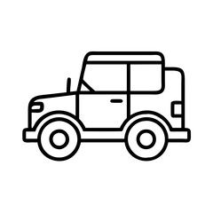 Illustration of a simple car drawing suv vehicle design for transportation and travel needs