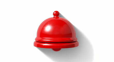 Service bell in a clean studio shot with bright lighting on a white background for hospitality.