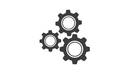 Three Interlocking Gears: A Symbol of Mechanical Processes and Engineering.