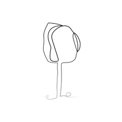 Single line tulip flower minimal  design