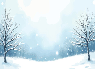 Romantic blue and silver watercolor wedding background