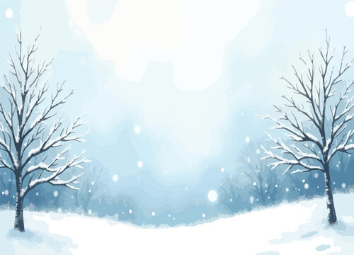 Romantic blue and silver watercolor wedding background